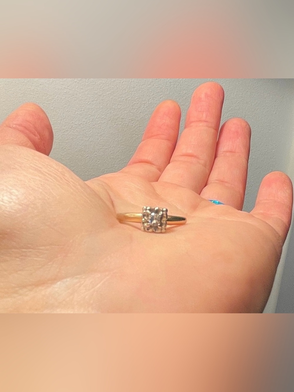 1940's .25 carat 14K Engagement Ring, 5.75